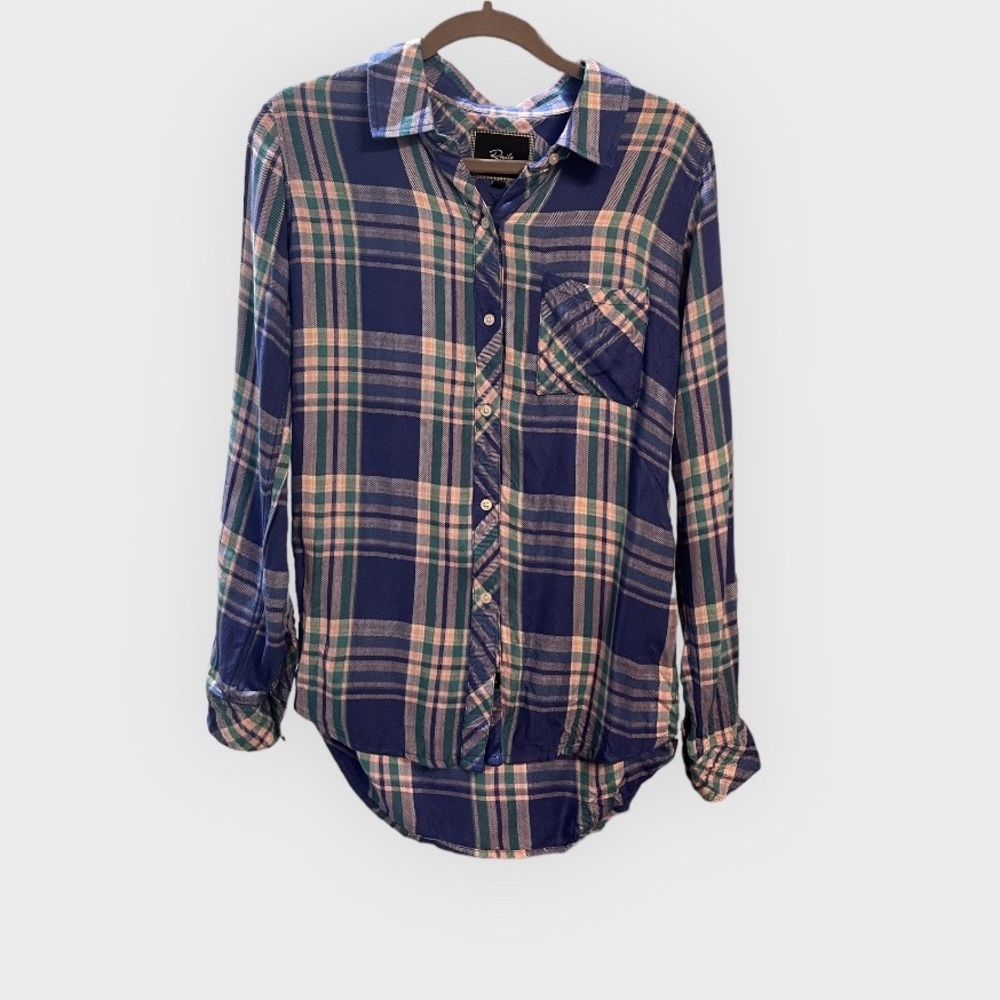 Rails Hunter Plaid Button Down Flannel Shirt Top Blouse
